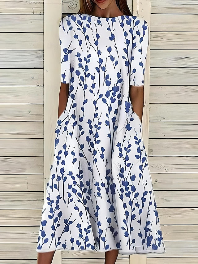 Ayla™ | Coastal Floral Midi Dress